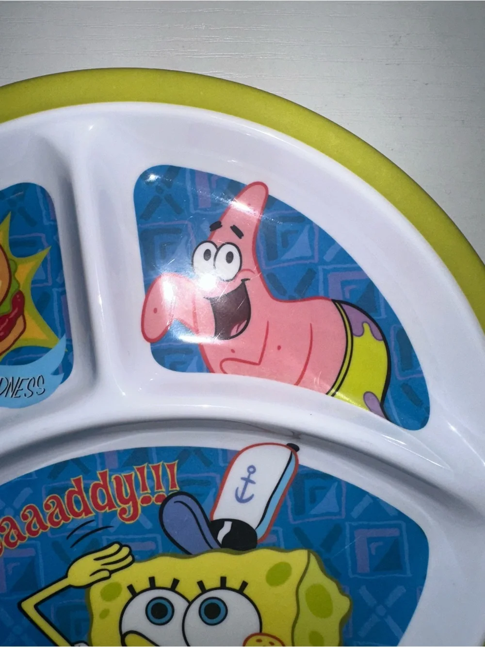 Vtg Y2K 2004 SpongeBob Divided Plate